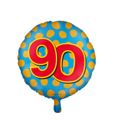 Helium Ballon 90 Jaar 46cm